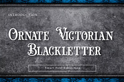 Ornate victorian blackletter, a Blackletter Font by Wow Magic (Thumbnail 1 of 3)