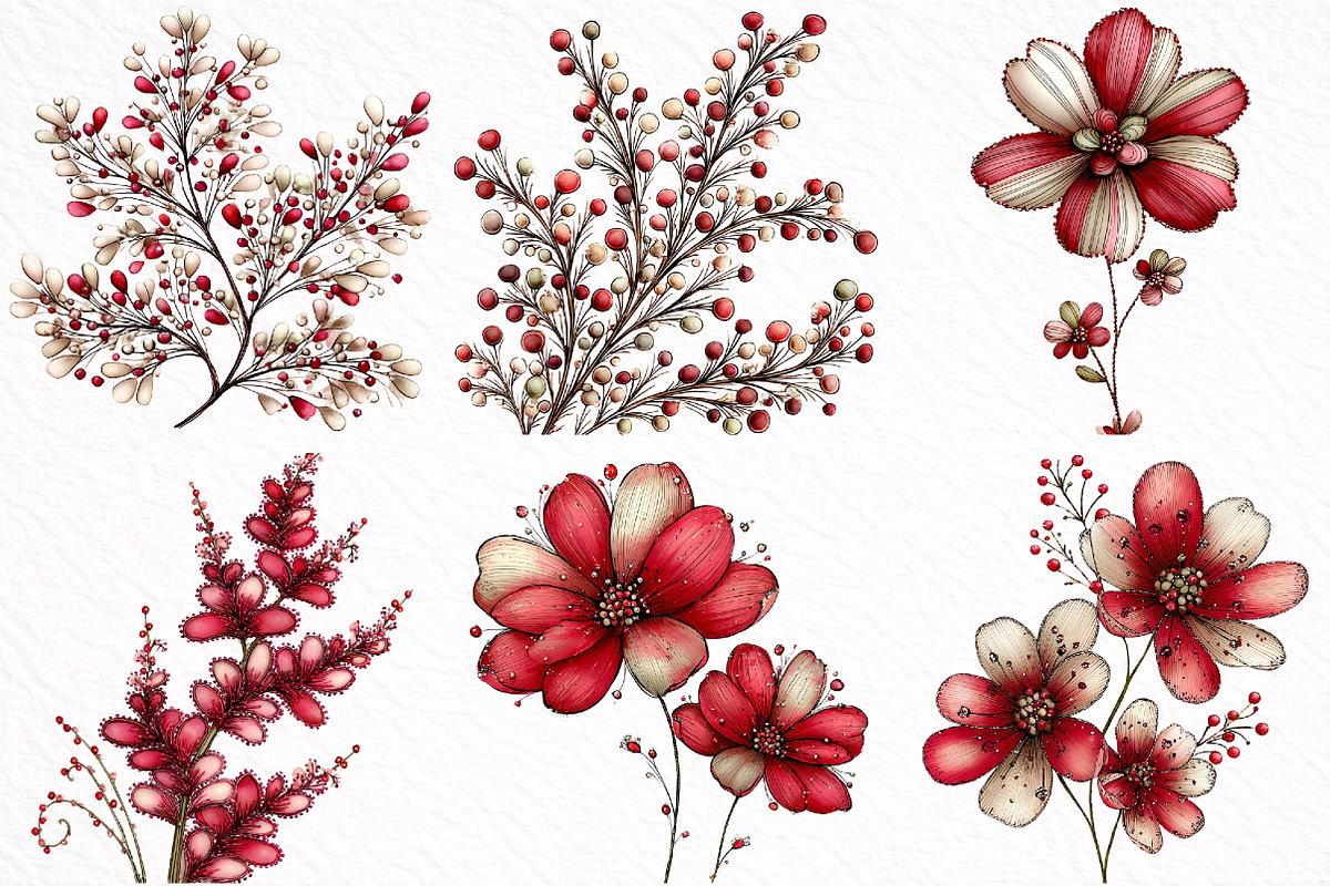 Watercolor Wildflower Clipart, an Illustration by DreamArtGraphic (Photo 5 of 8)