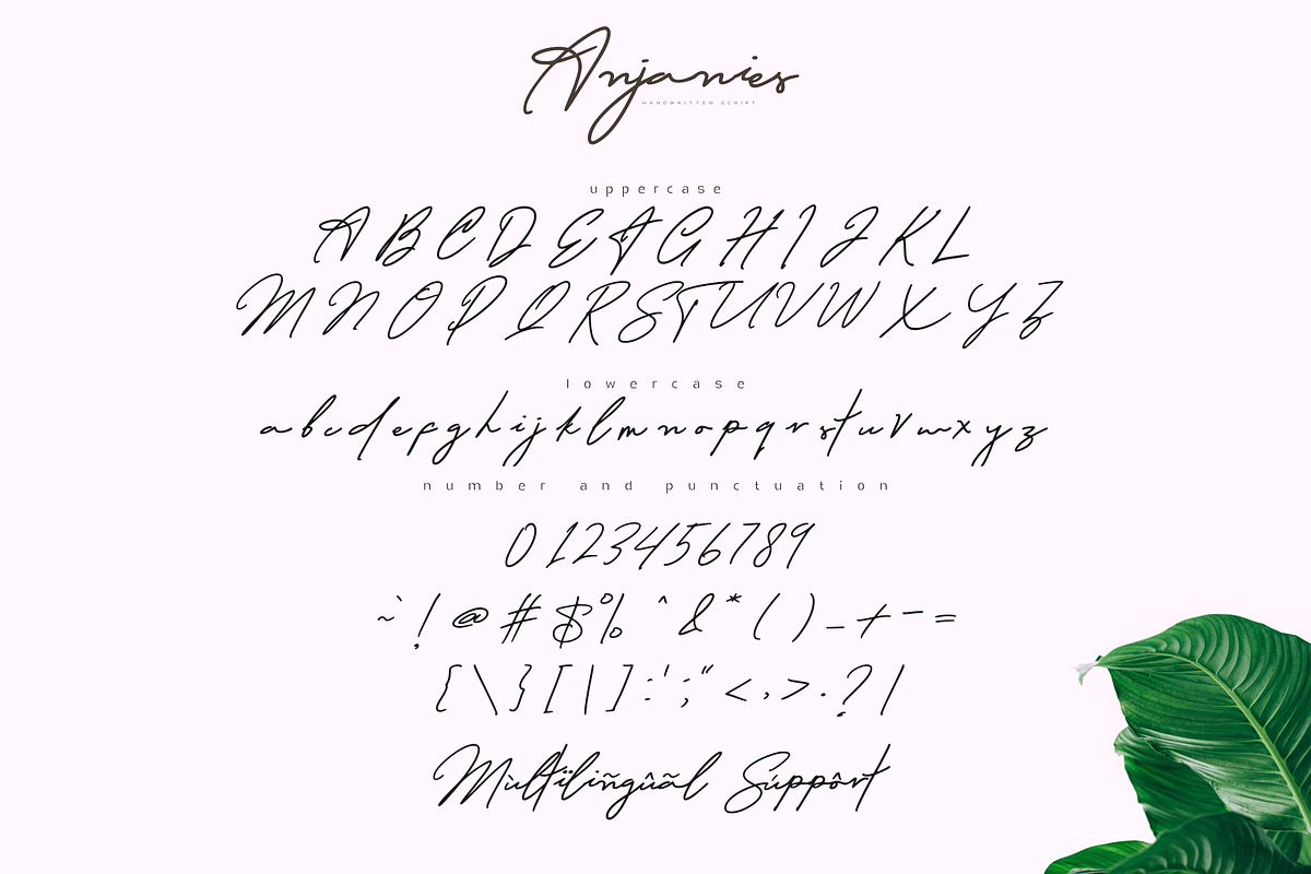 Anjanies | Handwritten Script, a Script Font by Mozyen Studio (Photo 8 of 11)