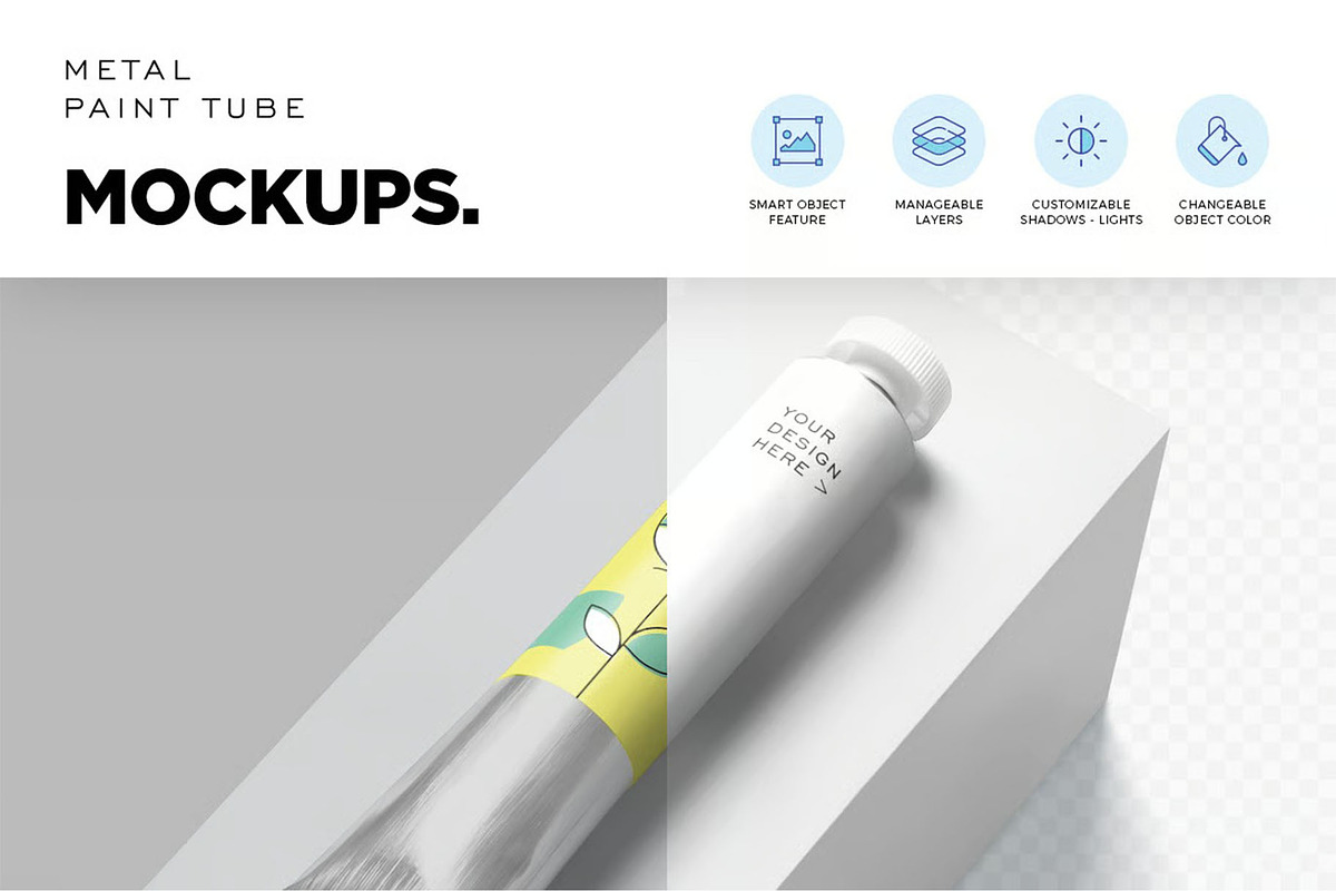 Paint Tube Mockups, a Product Mockup by megostudi0 (Photo 3 of 7)