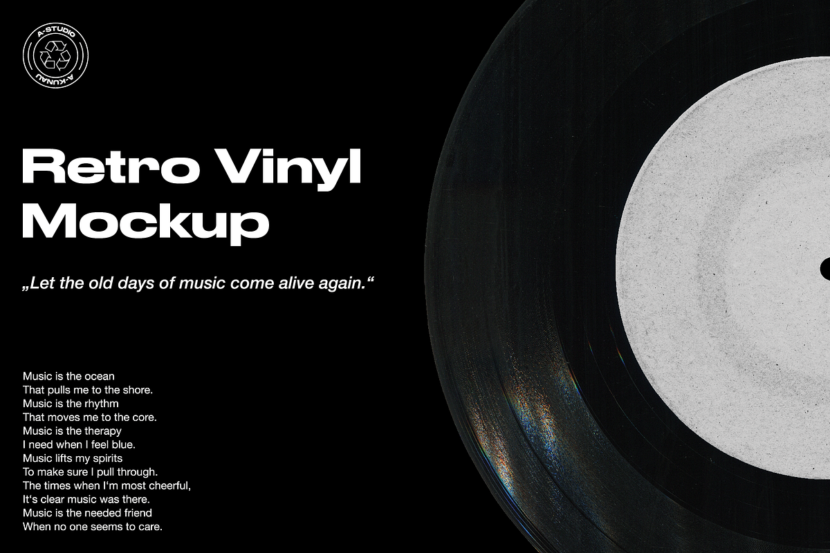 Retro Vinyl Mockup, a Product Mockup by A-Studio (Photo 1 of 7)