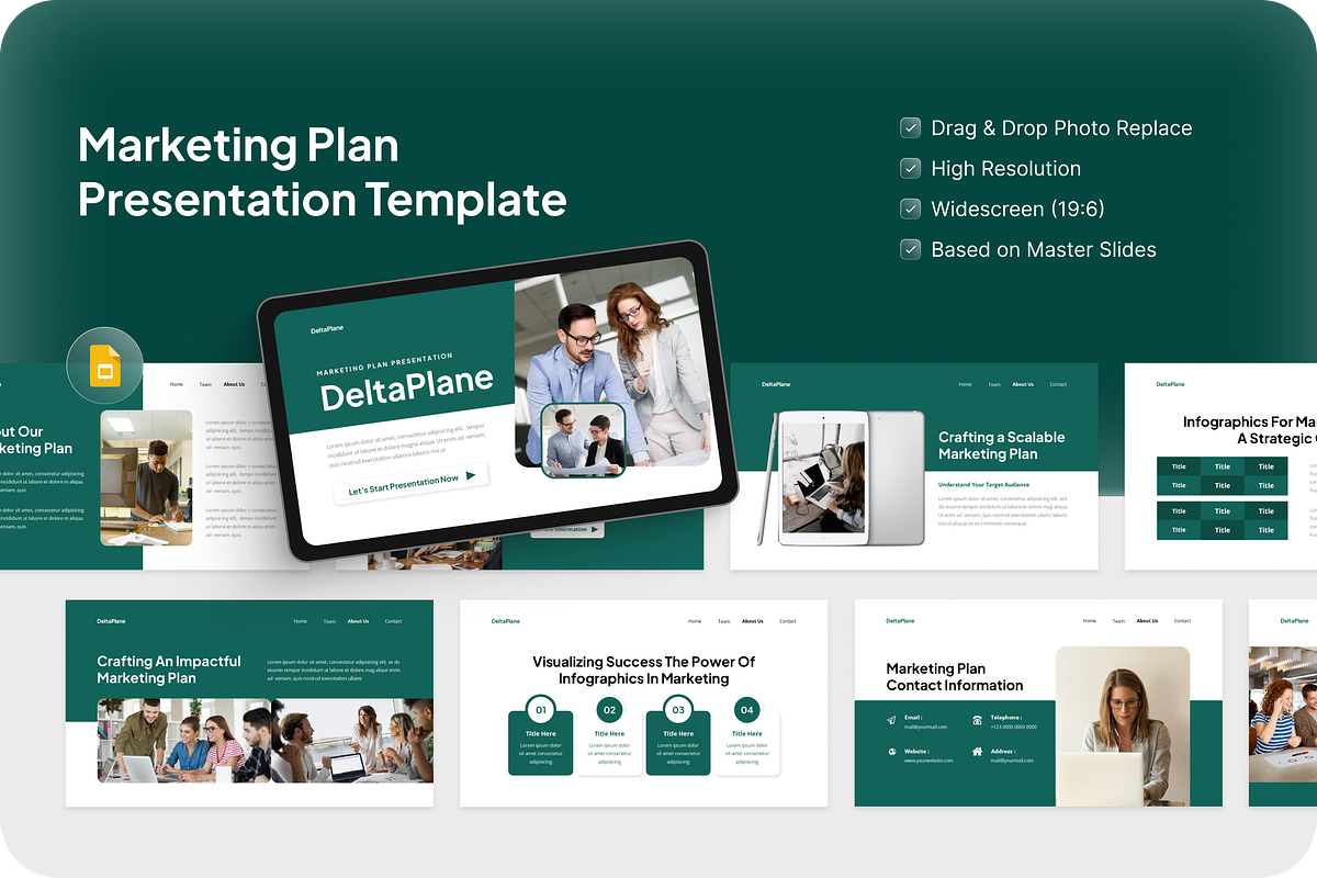 Marketing Plan Google Slides, a Presentation Template by Annora Studio (Photo 1 of 5)