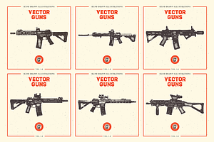 VECTOR GUNS HAND DRAWN BUNDLE 1.0