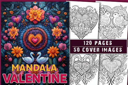Valentine Mandala Coloring Pages