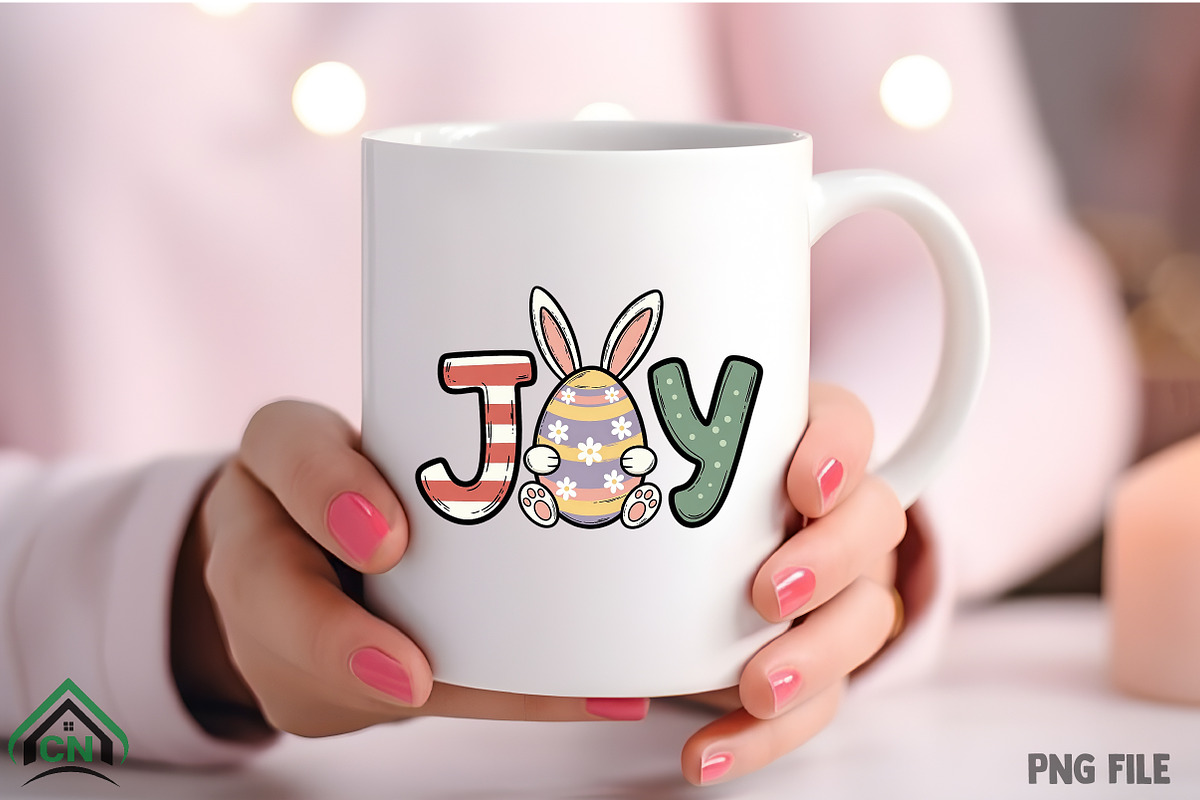JOY Easter Bunny Egg Png, an Illustration by Craft Nest (Photo 4 of 4)
