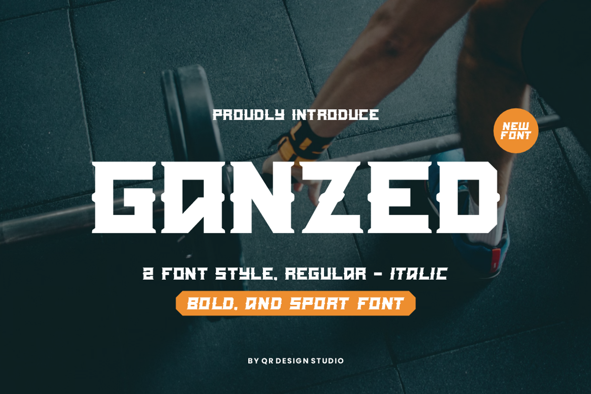 Ganzed - Italic & Sport Font Duo, a Serif Font by QR Design Studio (Photo 1 of 8)