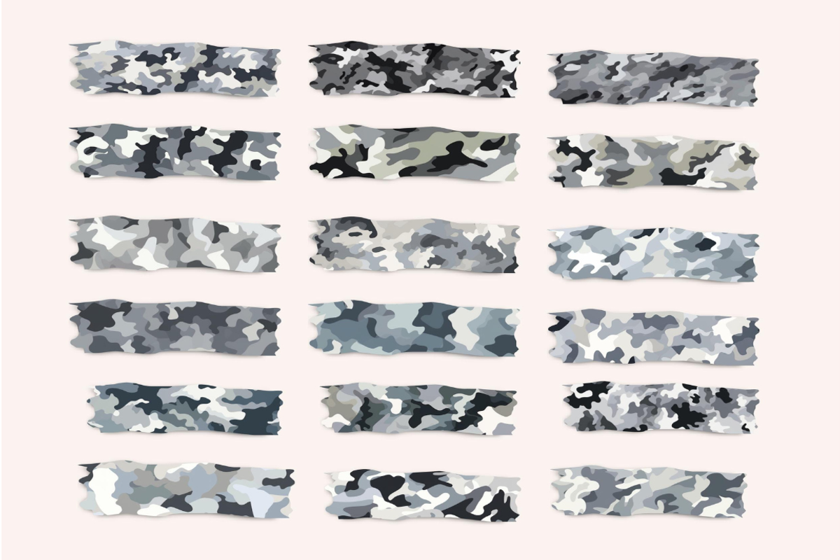 Gray Camouflage Seamless Patterns, a Pattern Graphic by PrintablesByFranklyn (Photo 5 of 10)
