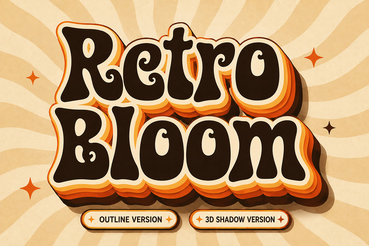 Retro Bloom, a Slab Serif Font by Wow Magic (Photo 5 of 6)