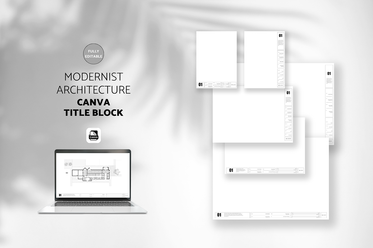 Modernist Architect Title Block, a Presentation Template by yesitisprintable (Photo 1 of 6)