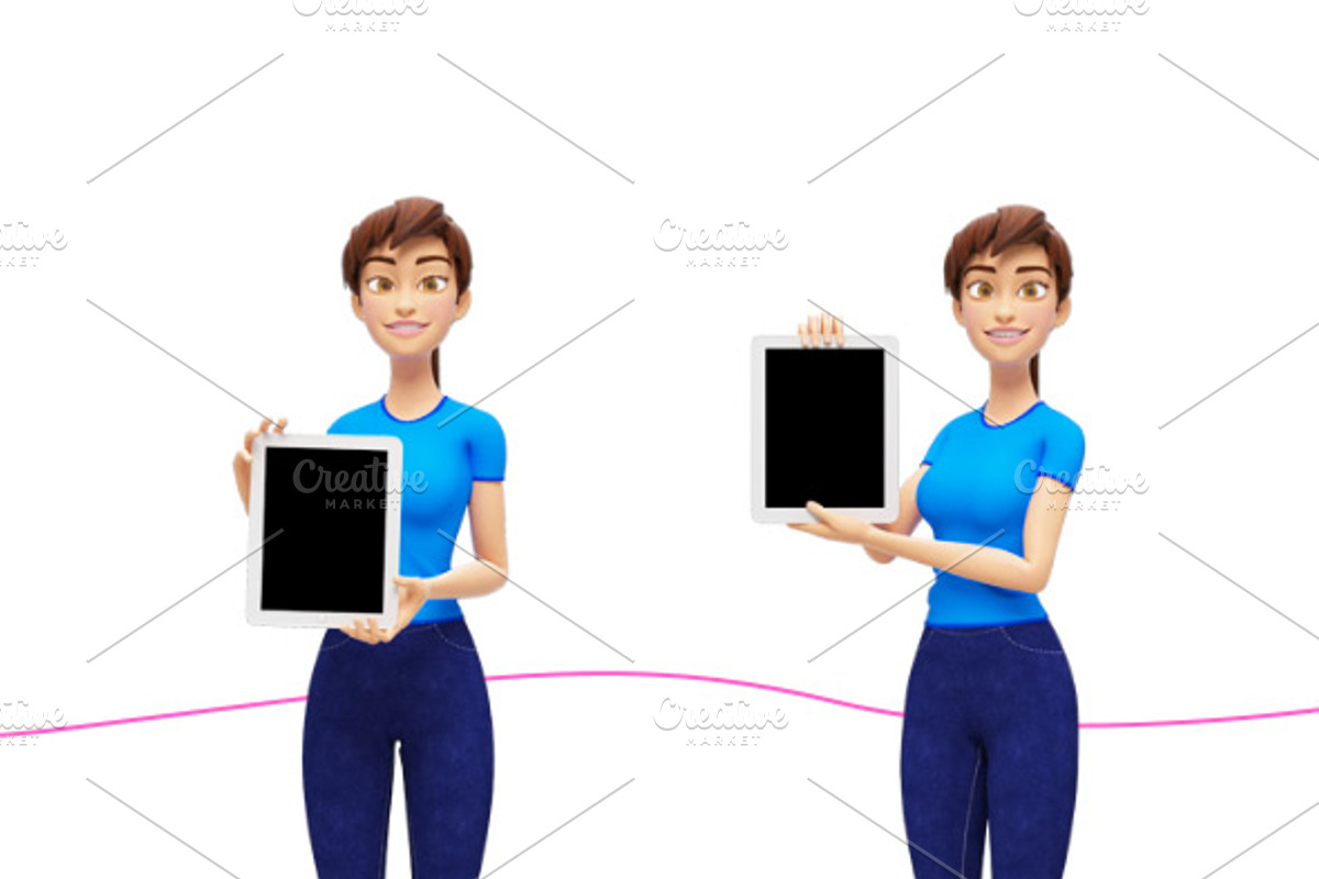 35 Jenny 3D Product Promo Mock-Ups, an iPad Mockup by Oleg Ribar (Photo 7 of 29)