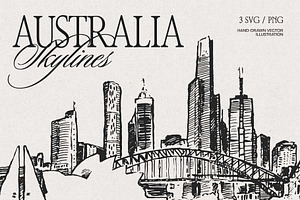 Australia Skylines, a Work Illustration by TheMountBirdStudio