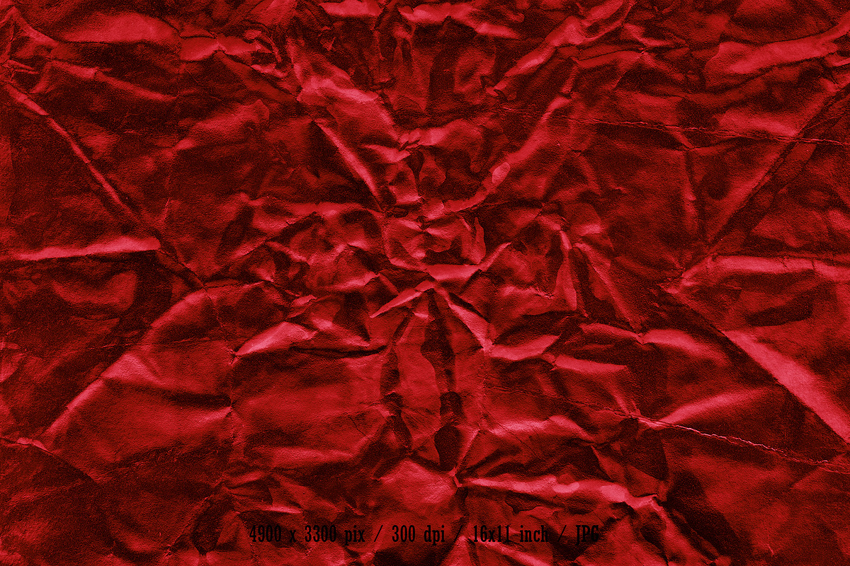 Red Crushed Paper Textures, a Texture Graphic by graphic7 (Photo 10 of 21)