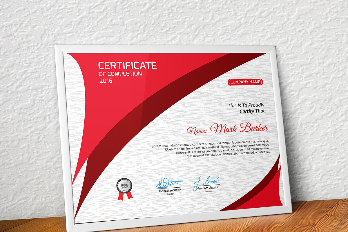 Certificate Word | PSD | AI, a Stationery Template by Curve Design (Photo 3 of 3)
