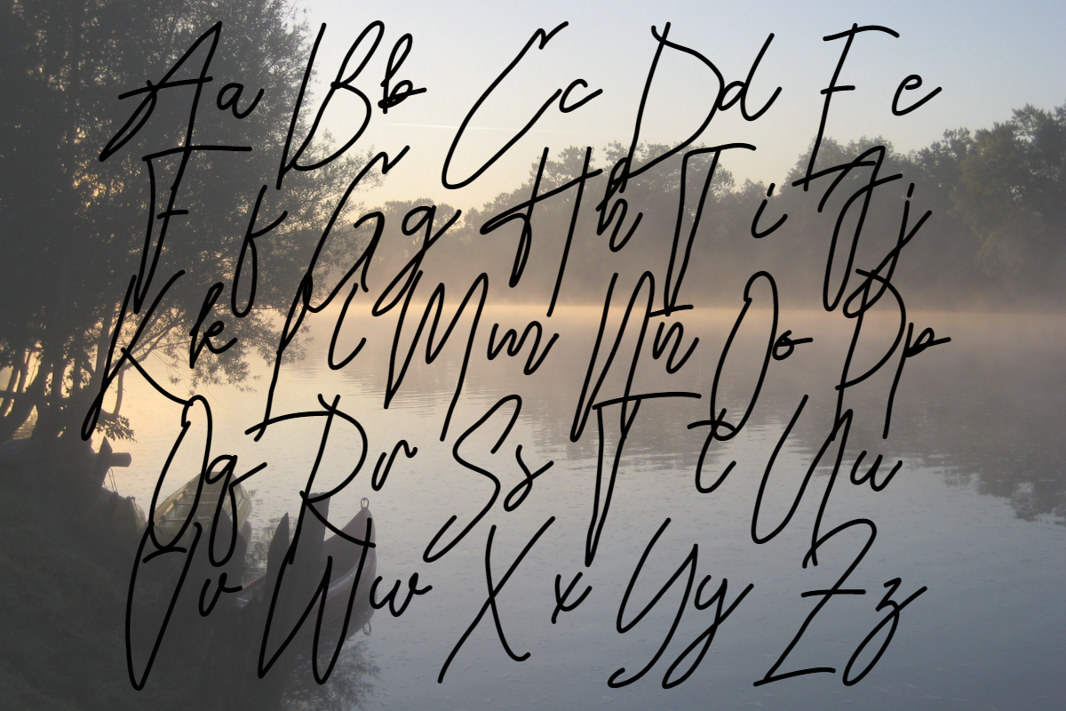 River Glory script font, a Script Font by TNE Designs (Photo 2 of 3)