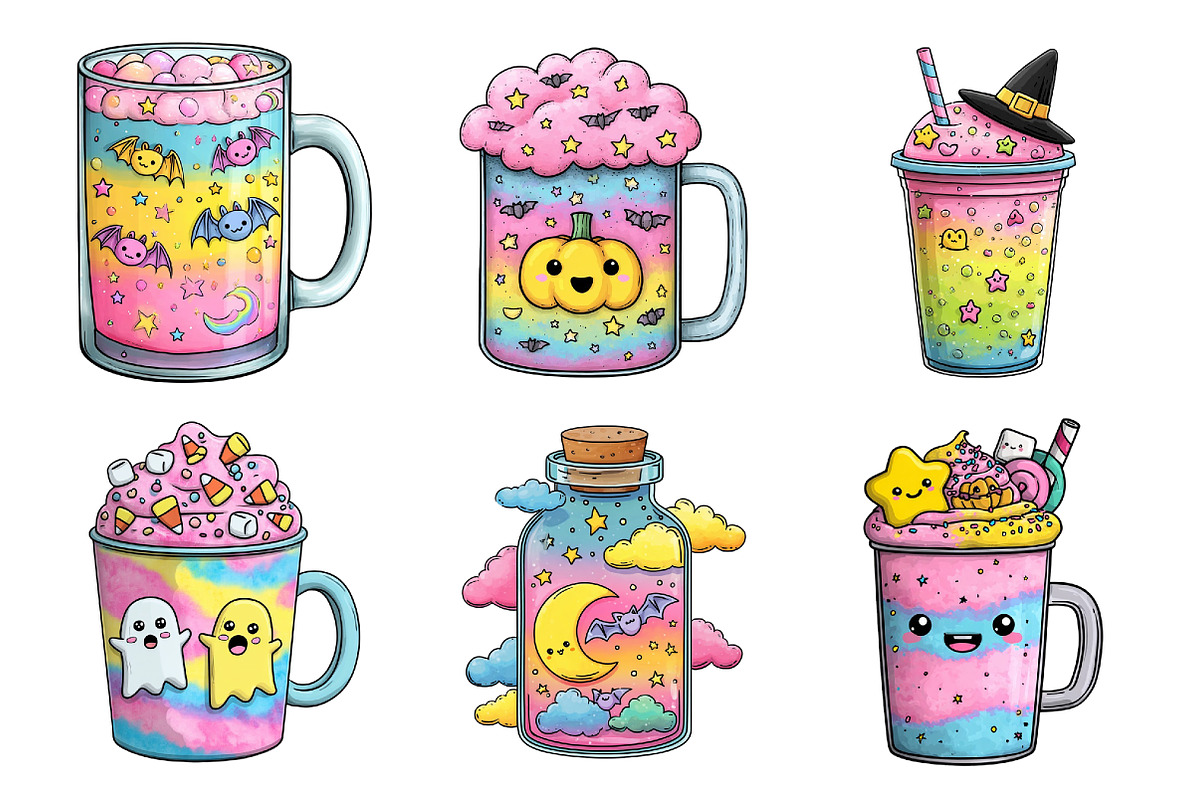 Whimsical Halloween Drink Clipart, a Seasonal Illustration by Creative Art (Photo 4 of 7)