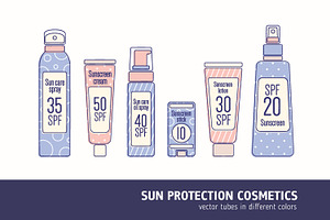 Sun protection cosmetics set, an Object Graphic by Good Studio
