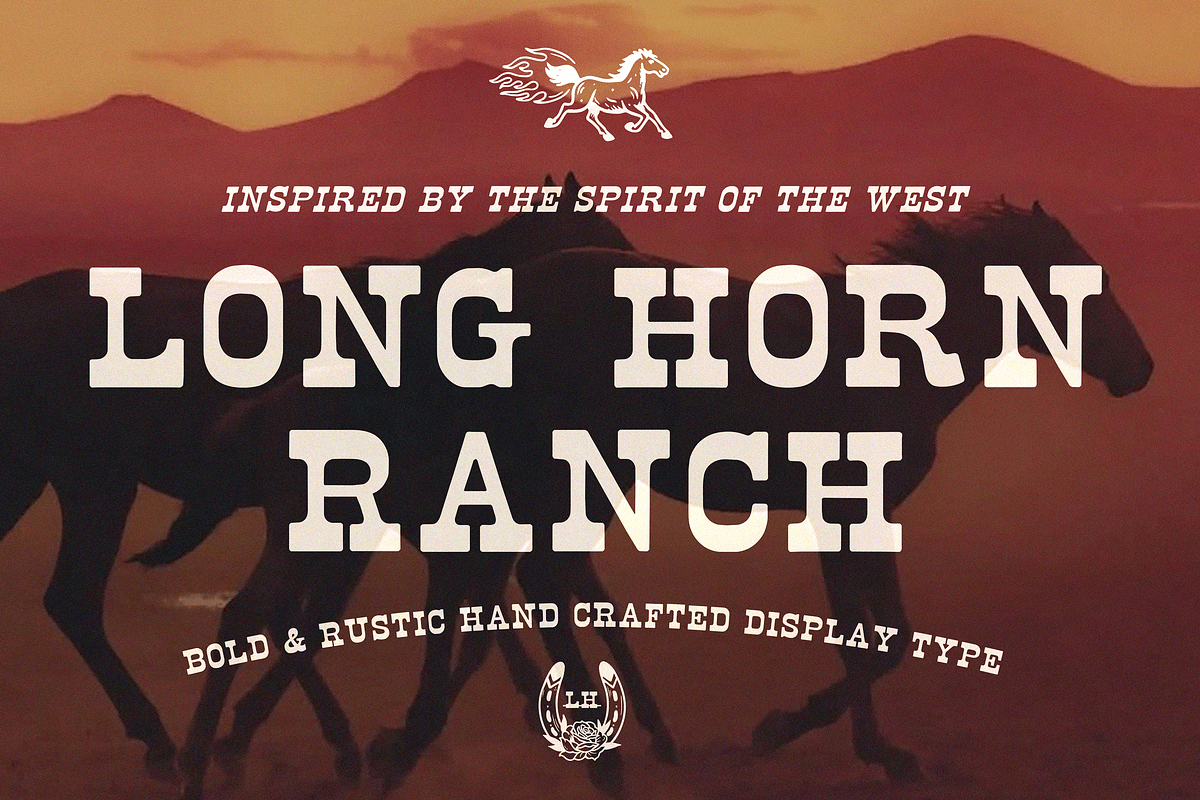 LONG HORN RANCH DISPLAY FONT, a Handwritten Font by LONESTARTYPEFOUNDRY (Photo 4 of 5)