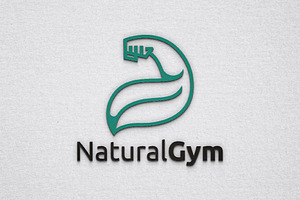 Natural Leaf Muscular Hand Logo, a Branding & Logo Template by jongcreative