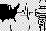 USA Heartbeats SVG, an Object Graphic by PolpoDesign (Thumbnail 5 of 7)