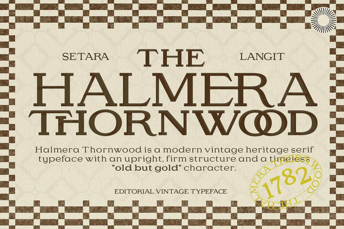 Halmera Thornwood- Serif Font Family, a Serif Font by Setara Langit CreativeStd (Photo 1 of 12)