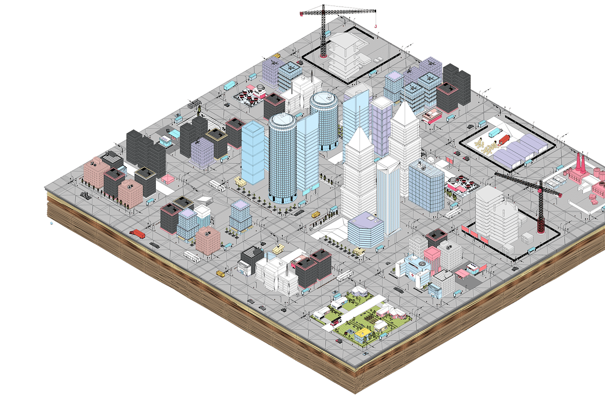 Low Poly Megapolis City Pack 1, an Architecture 3D Model by Anton Moek (Photo 4 of 13)