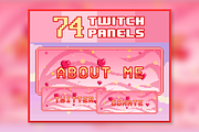 74x Hearts Pixel Panels for Twitch, an Illustration by Custom Fonts & Patterns (Thumbnail 1 of 7)