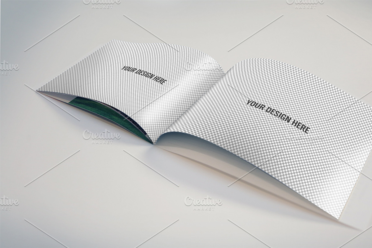 Wide Format Booklet PSD Mockups, a Print Template by Shop Mockpro
