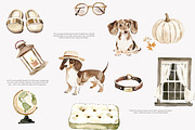 dachshund clipart cozy dog png, a Decorative Illustration by Patishop Art (Thumbnail 4 of 10)