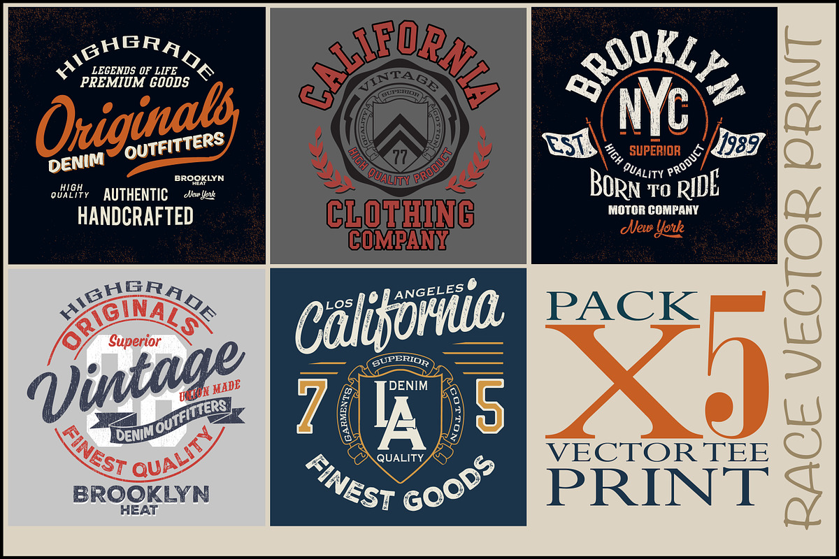 TEE PRINT VECTOR DESIGNS X5, an Illustration by swsctn