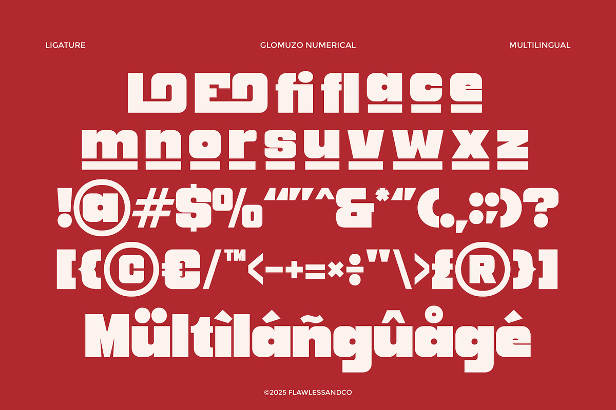 Glommuzo - Bold Display Font, a Font by Flawless And Co (Photo 10 of 10)