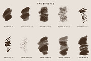 20 Photoshop Mix Media Brushes, a Brush Add-On by Jenteva Art (Thumbnail 2 of 11)