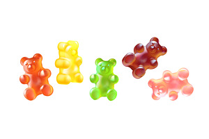 Gummy bears. Realistic jelly bear, a Food Illustration by Stock-Smart-Start