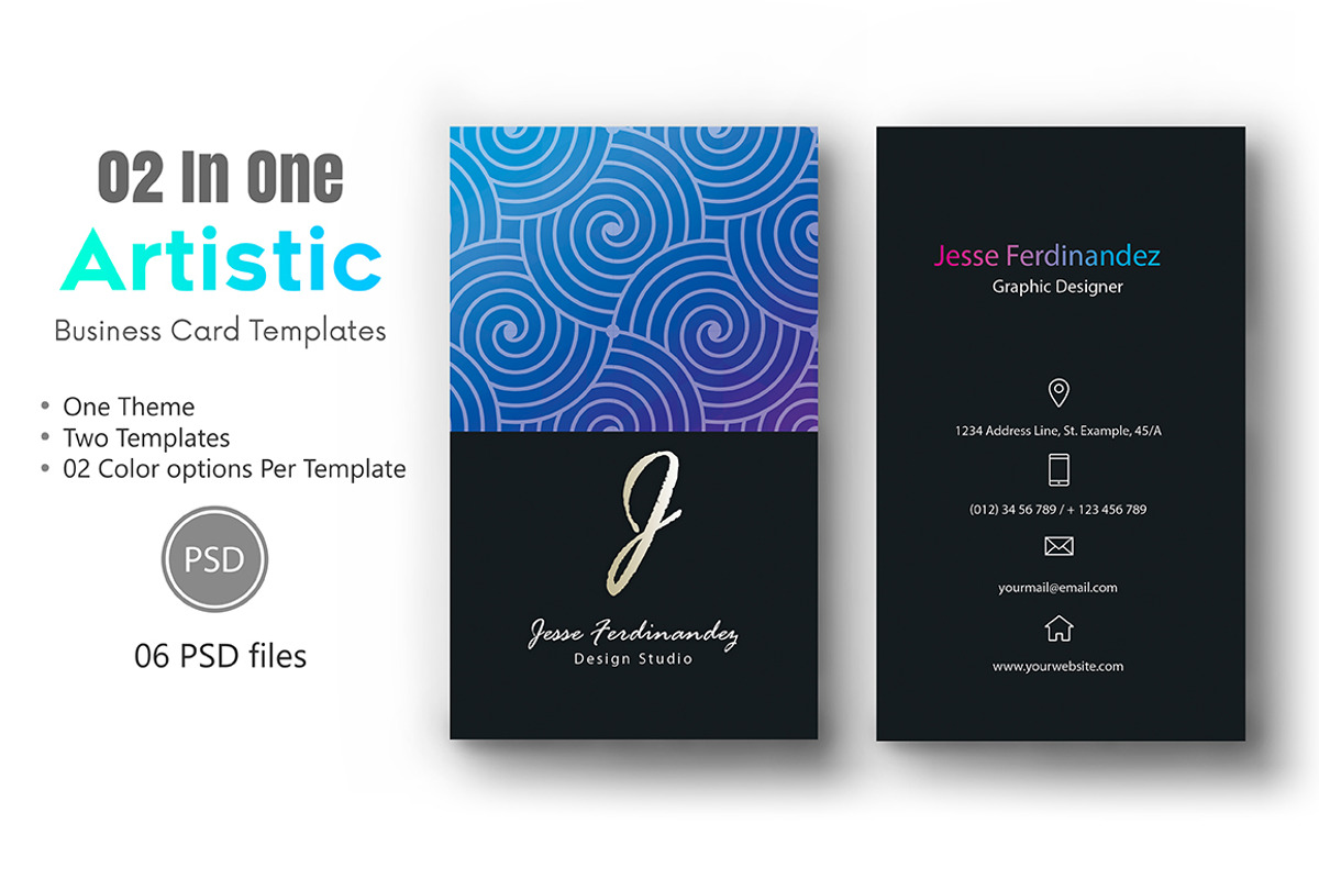 Artistic Business Card Bundle, a Business Card Template by M6 Gallery (Photo 5 of 18)