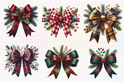 Coquette Christmas Bow Clipart, an Illustration by CreationArt (Thumbnail 5 of 5)
