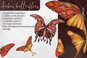 Amber Butterflies