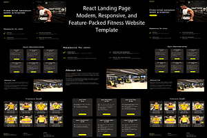Gym-24 React Landing Page, a React Template by WebMasteryStudio
