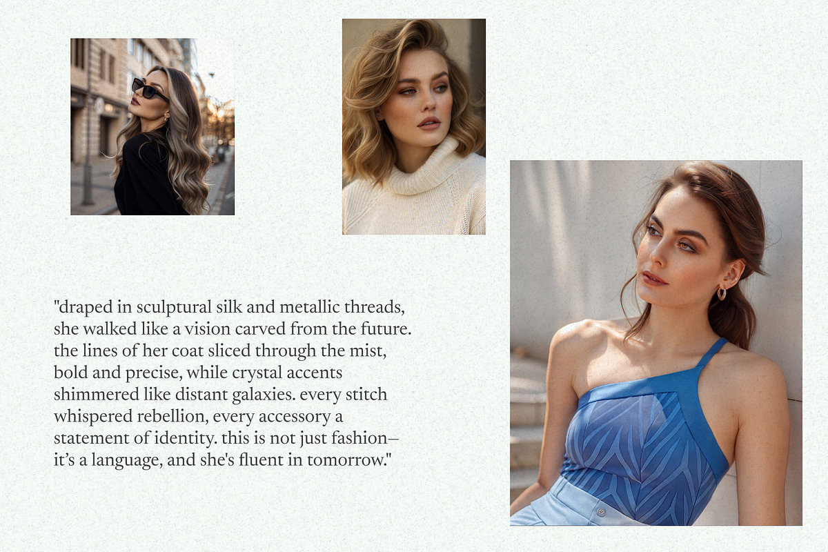 Midjourney Fashion Editorial Photos, a Beauty & Fashion Photo by Helospace (Photo 6 of 10)