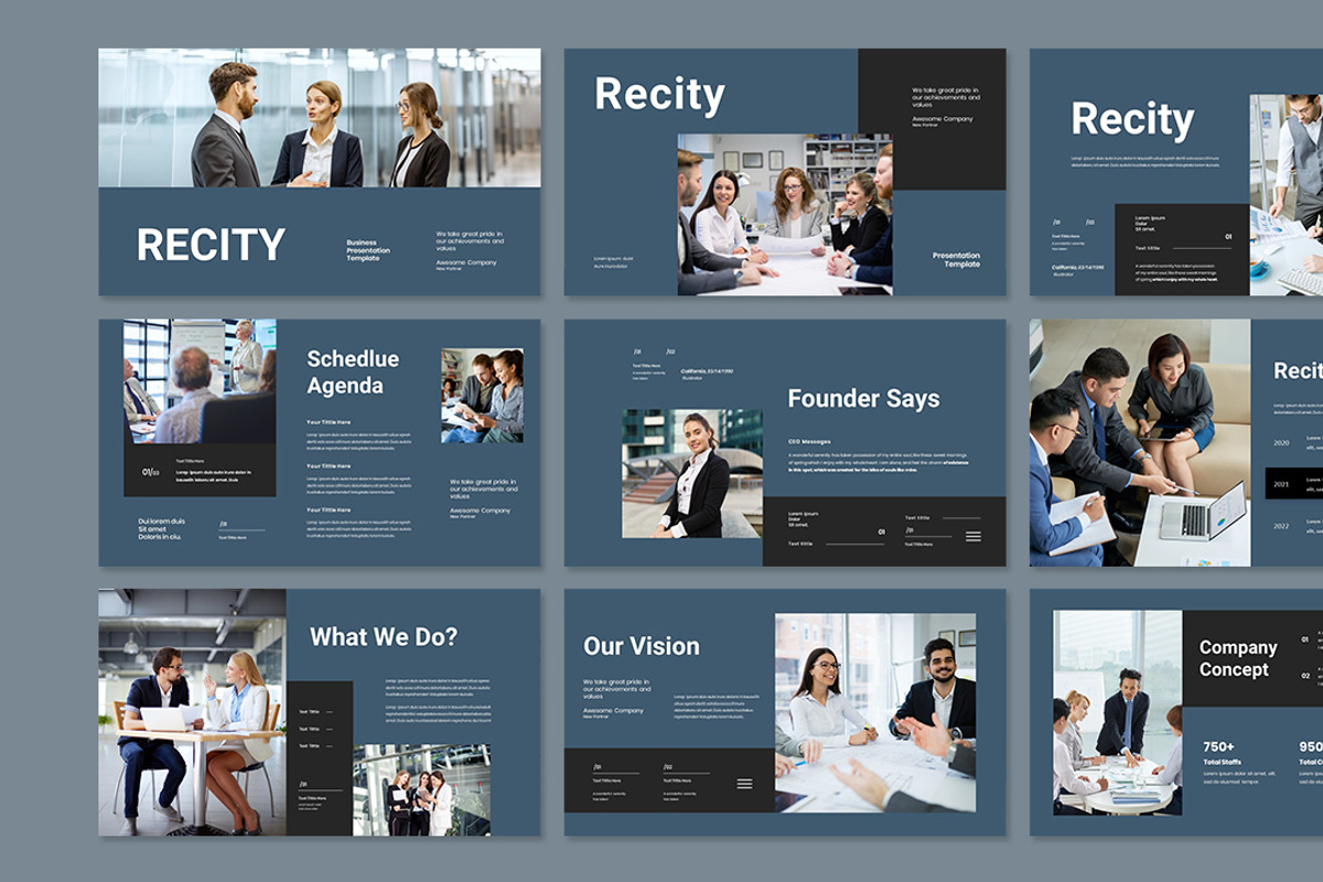 Recity Presentation Template, a Presentation Template by Analogous Temp (Photo 2 of 5)