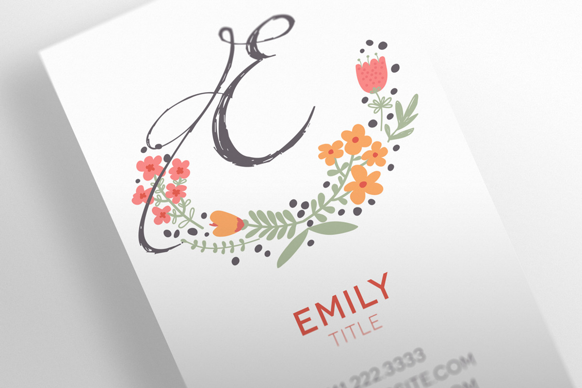The Floral - Business Card Template, a Business Card Template by xxDeadPixels (Photo 1 of 5)