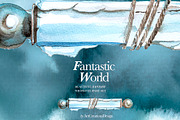 Watercolor Fantastic World Clipart, a Person Illustration by ArtCreationsDesign (Thumbnail 23 of 23)