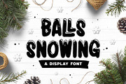 Balls Snowing Font, a Script Font by Runsell Studio (Thumbnail 1 of 5)