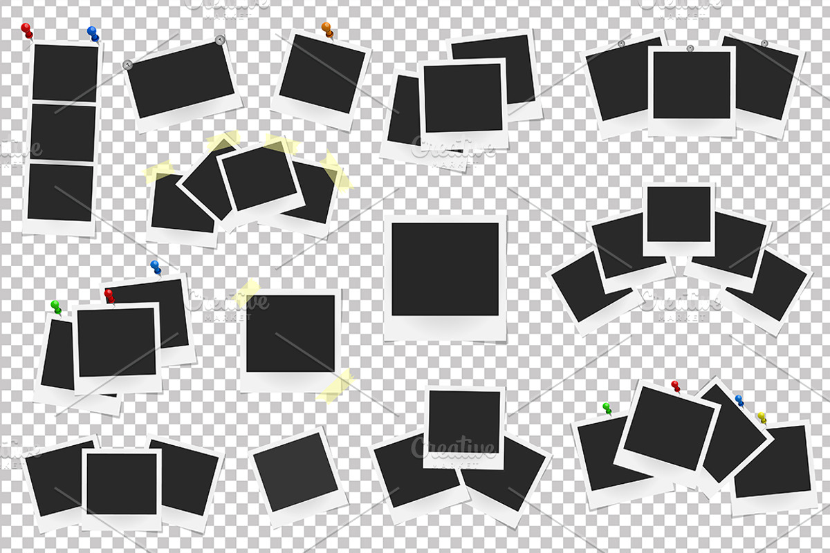 Set of realistic photo frames, an Object Graphic by PhotoVector