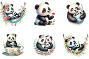 Mother's Day Panda Sublimation, a Seasonal Illustration by DreamArtGraphic (Thumbnail 3 of 4)