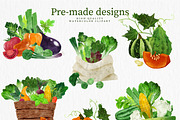 Vegetables, Herbs Watercolor Clipart, an Object Graphic by JSolomatina (Thumbnail 3 of 15)