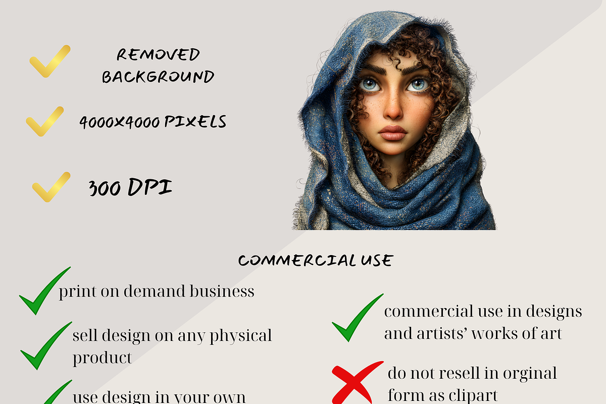 NEW TESTAMENT WOMEN CLIPART PACK, a Person Illustration by Daring Digies (Photo 8 of 10)
