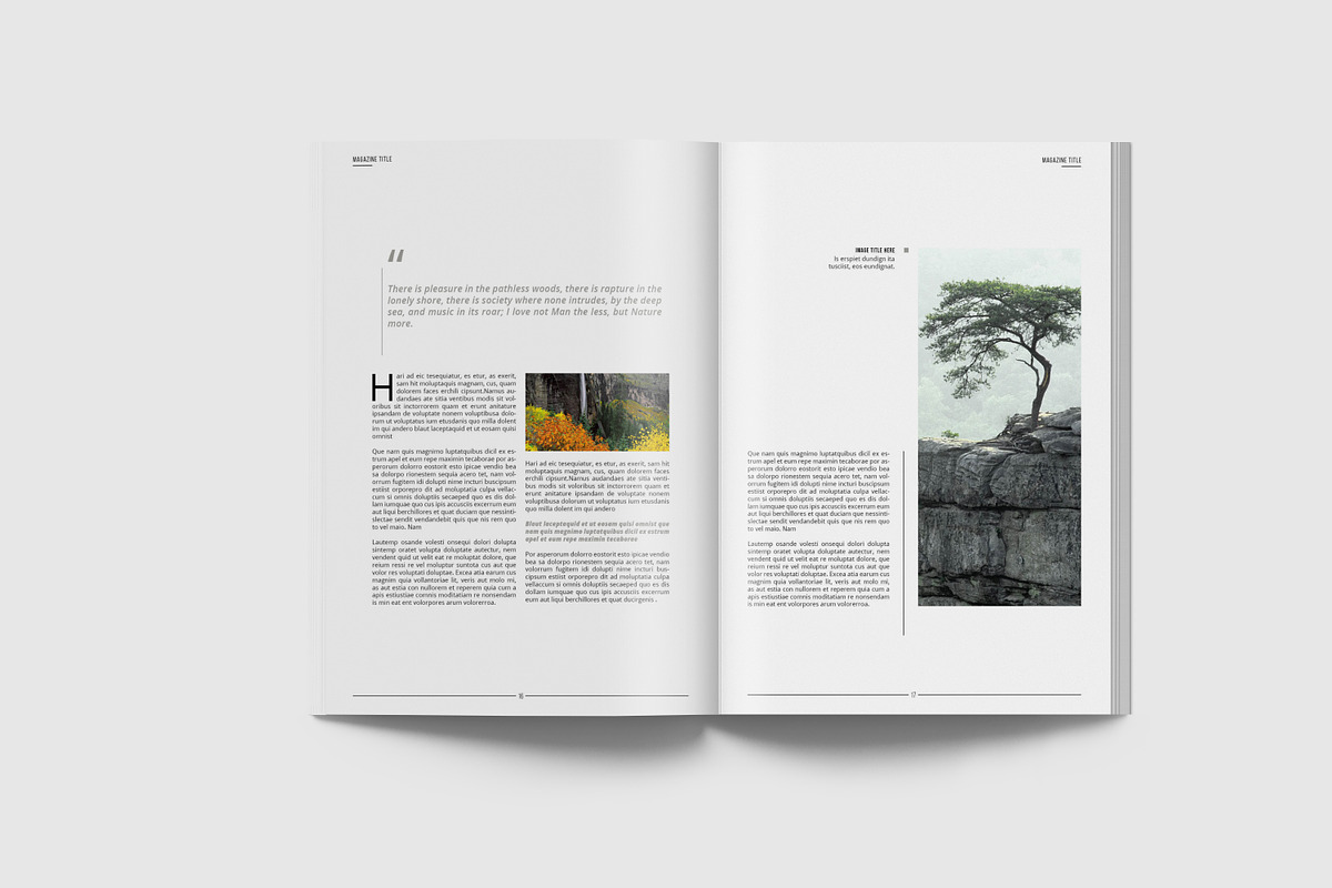 Simple & Clean Magazine Template II, a Magazine Template by Uloel Design (Photo 6 of 12)