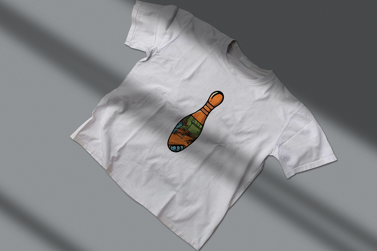 Bowling Pin with Scene, an Object Illustration by nomlimo.com (Photo 2 of 2)