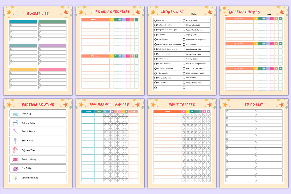2026 Chore Chart for Kids Canva Kdp, a Stationery Template by Mustafiz (Photo 3 of 5)