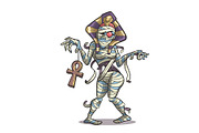 Walking Mummy, an Illustration by Cartoon Shop (Thumbnail 1 of 6)