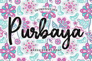 Purbaya Brush Script Typeface, a Script Font by Giant Design (Thumbnail 1 of 10)